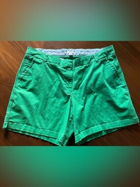 crown & ivy Bright Green Cotton Bermuda Shorts